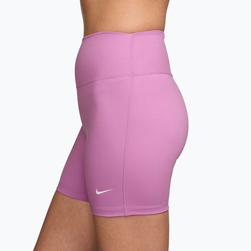 Spodenki damskie Nike One High-Waisted Biker 5" loght magenta/white