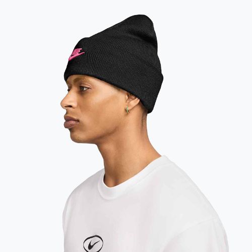 Czapka zimowa Nike Peak Futura Beanie black/pinksicle