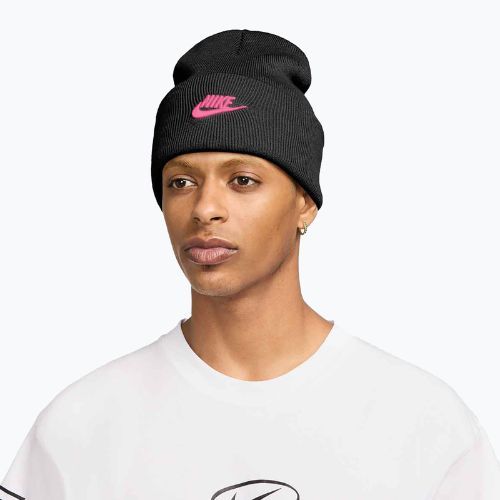Czapka zimowa Nike Peak Futura Beanie black/pinksicle