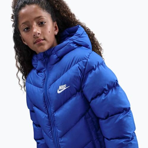 Kurtka ocieplana dziecięca Nike Sportswear All Day Play game royal/white