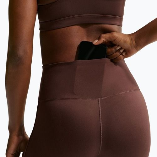 Legginsy damskie Nike One High-Waisted Seamless light chocolate