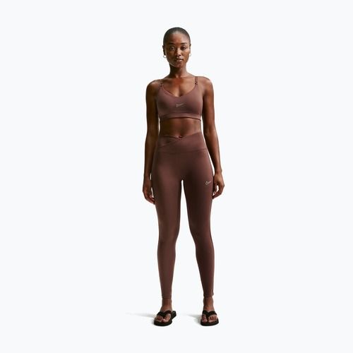 Legginsy damskie Nike One High-Waisted Seamless light chocolate