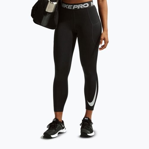 Legginsy damskie Nike Pro Mid-Rise 7/8 black/white/white