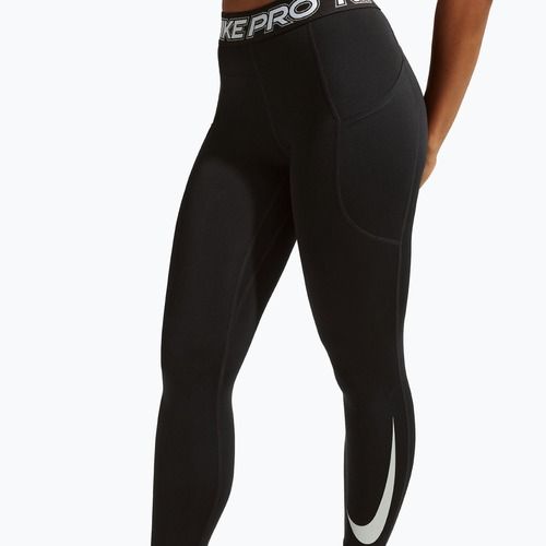 Legginsy damskie Nike Pro Mid-Rise 7/8 black/white/white