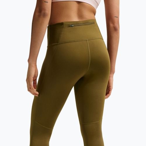 Legginsy do biegania damskie Nike Tempo High-Waisted 7/8 olive flak