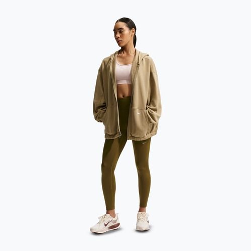 Legginsy do biegania damskie Nike Tempo High-Waisted 7/8 olive flak