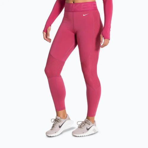 Legginsy treningowe damskie Nike Pro High-Waisted sweet beet/white
