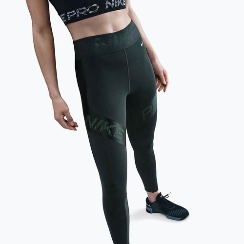 Legginsy treningowe damskie Nike Pro Sculpt High-Waisted 7/8 seaweed/vintage green/white