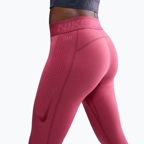 Legginsy treningowe damskie Nike Pro Mid-Rise sweet beet/white
