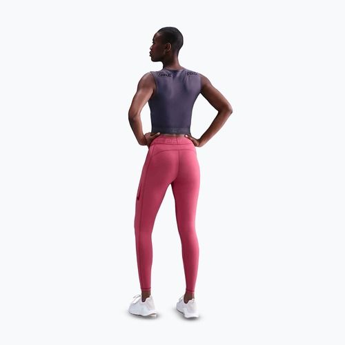 Legginsy treningowe damskie Nike Pro Mid-Rise sweet beet/white
