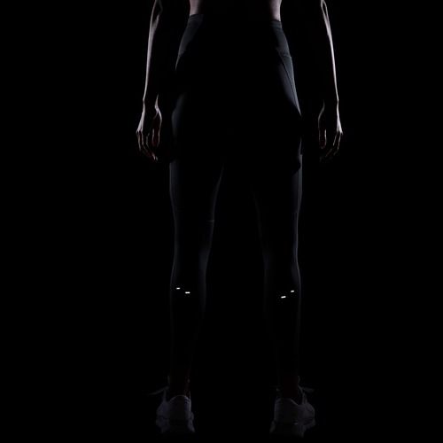 Legginsy do biegania damskie Nike Tempo Swoosh Run High-Waisted 7/8 black/white