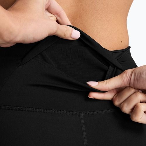 Legginsy do biegania damskie Nike Tempo Swoosh Run High-Waisted 7/8 black/white