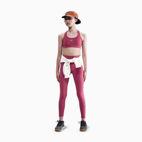 Legginsy dziecięce Nike One Dri-Fit High-Waisted sweet beet/white