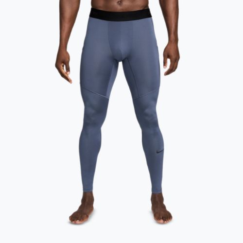 Legginsy treningowe męskie Nike Pro Dri-Fit Tight Fitness diffused blue/black