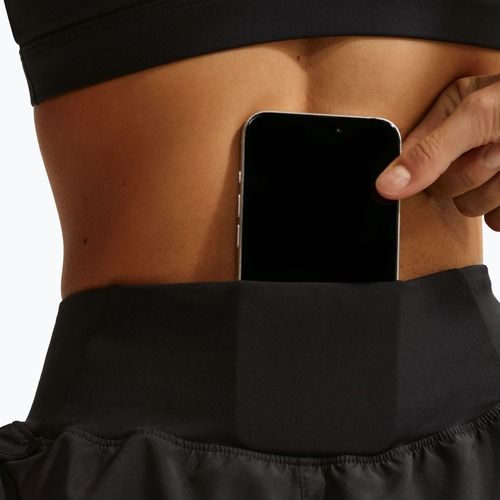 Spodenki do biegania damskie Nike Tempo Swoosh Dri-Fit Mid-Rise Brief-Lined black/white