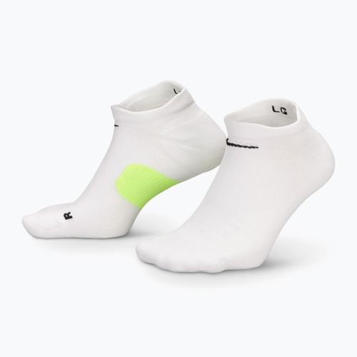 Skarpety Nike Running Midweight No-Show white/volt/black