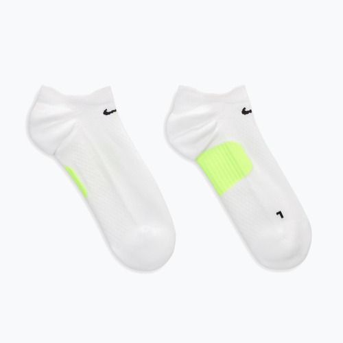 Skarpety Nike Running Midweight No-Show white/volt/black