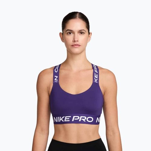 Biustonosz treningowy Nike Pro Light-Support court purple/court purple/white