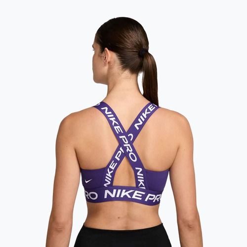 Biustonosz treningowy Nike Pro Light-Support court purple/court purple/white