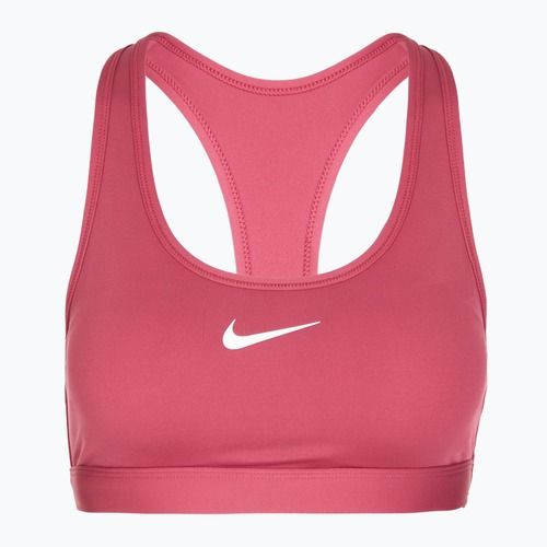Biustonosz treningowy Nike Swoosh Medium Support sweet beet/white
