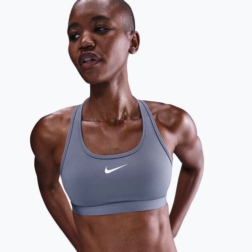 Biustonosz treningowy Nike Swoosh Medium Support world indigo/white