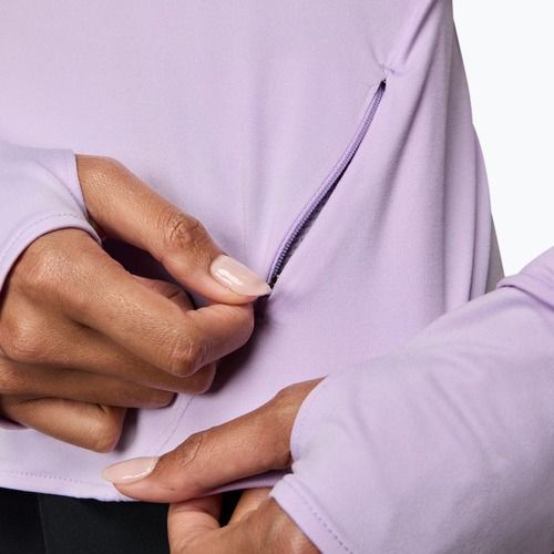 Longsleeve do biegania damski Nike Swift Dri-Fit UV 1/4-Zip violet mist