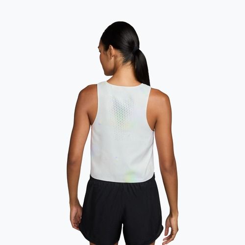 Koszulka do biegania damska Nike AeroSwift Dri-Fit ADV Cropped Tank Top off white/black