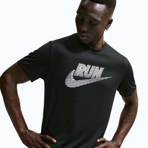 Koszulka do biegania męska Nike Miler Dri-Fit UV black/white