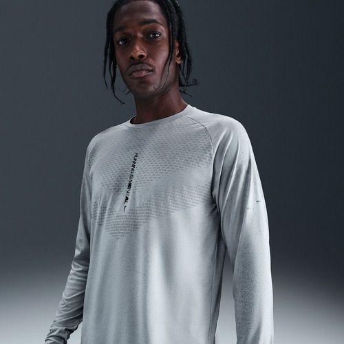 Longsleeve do biegania męski Nike Stride Dri-Fit ADV light smoke grey