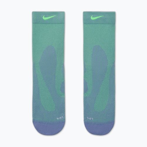Skarpety Nike Running Lightweight Micro Crew iron purple/voltage green/voltage green