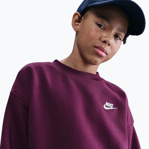 Bluza dziecięca Nike Sportswear Club Fleece bordeaux/white