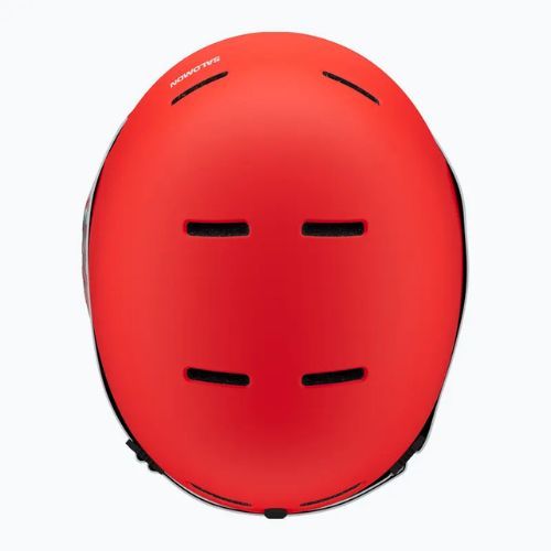 Kask narciarski dziecięcy Salomon Player Combo + Gogle XV Jr cherry tomato/red silver mirror