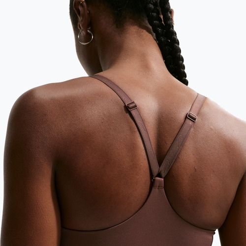 Biustonosz treningowy Nike Indy Padded Gloss light chocolate