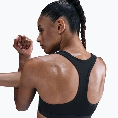 Biustonosz treningowy Nike Swoosh Medium Support black/white