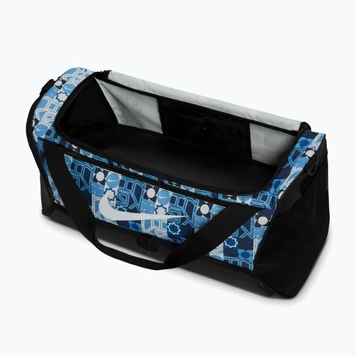 Torba treningowa Nike Brasilia 9.5 Aop 60 l university blue/black/white