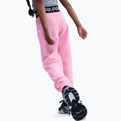 Spodnie dziecięce Nike Pro Fleece Dri-Fit med soft pink/med soft pink/black/white