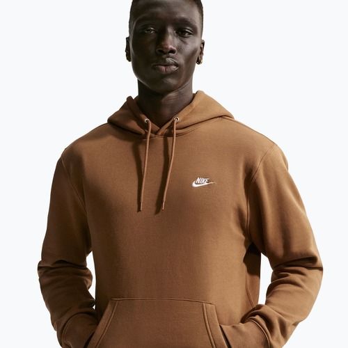 Bluza męska Nike Club Pullover Hoodie ale brown/ale brown/white