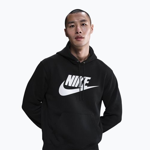 Bluza męska Nike Club Pullover Hoodie black/black/white