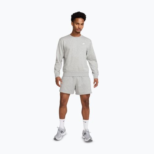 Bluza męska Nike Club French Terry Crew dark grey heather/white