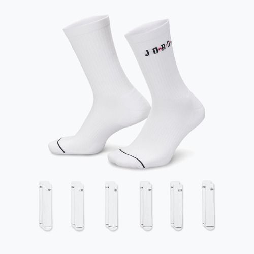 Skarpety Nike Jordan Everyday Crew 6 par white/gym red/black