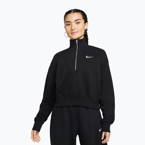 Bluza damska Nike Sportswear Phoenix Fleece 1/2 Zip Cropped black/sail