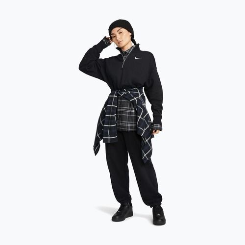 Bluza damska Nike Sportswear Phoenix Fleece 1/2 Zip Cropped black/sail