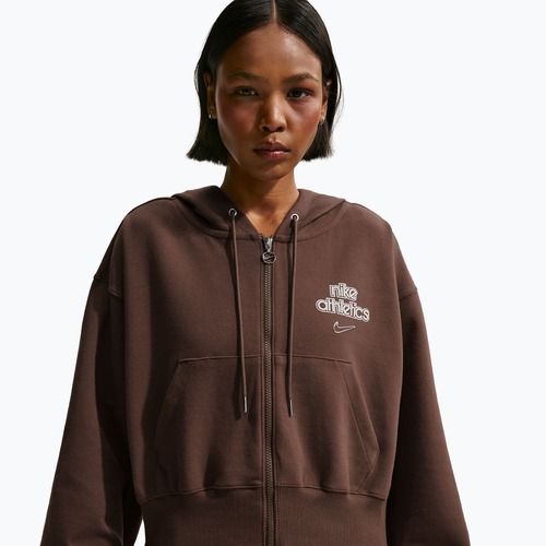 Bluza damska Nike Phoenix Full-Zip Hoodie light chocolate