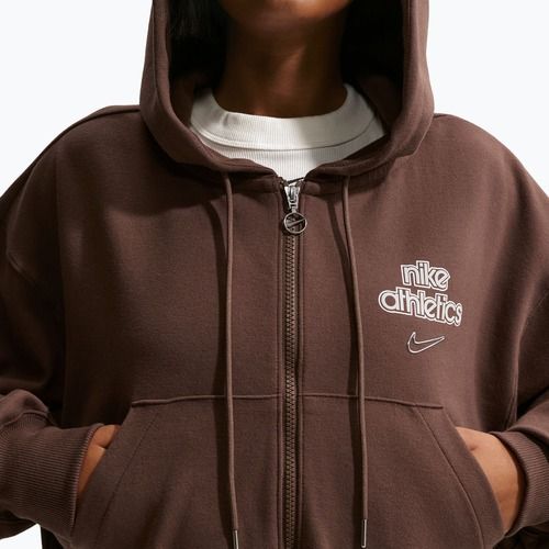 Bluza damska Nike Phoenix Full-Zip Hoodie light chocolate