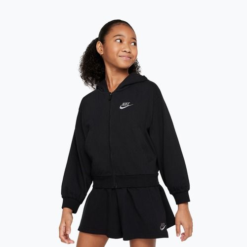 Bluza dziecięca Nike Sportswear Full Zip Hoodie black/flat pewter