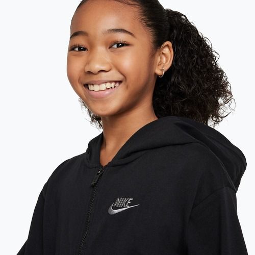 Bluza dziecięca Nike Sportswear Full Zip Hoodie black/flat pewter