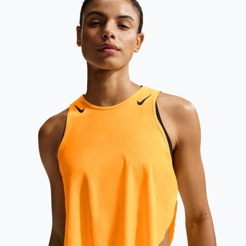 Koszulka do biegania damska Nike AeroSwift Dri-Fit ADV Cropped Tank Top laser orange/black