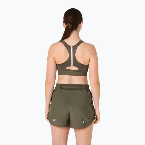 Biustonosz treningowy ASICS Road Combination Zip dark olive
