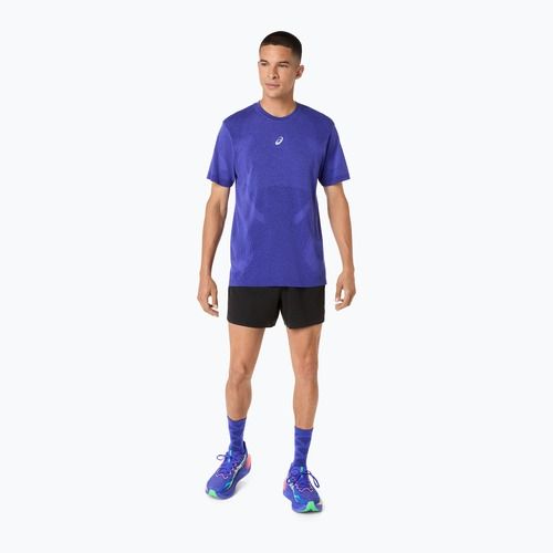 Longsleeve do biegania męski ASICS Road Seamless cobalt burst/eggplant