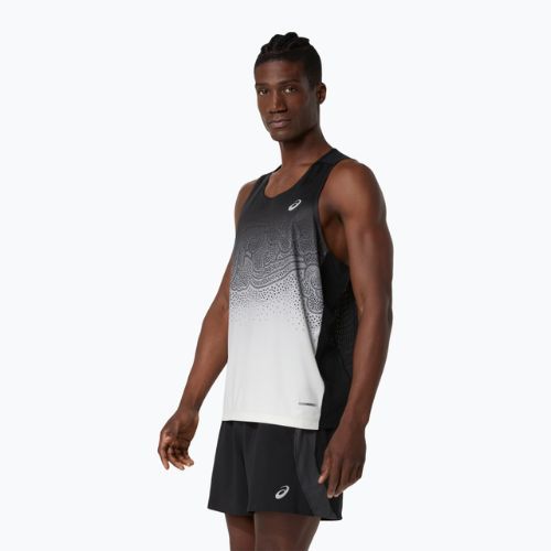Koszulka do biegania męska ASICS Road Fade Singlet performance black/cream
